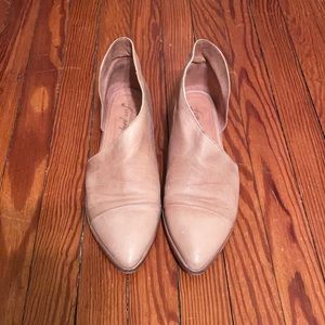 Free people flats tan leather